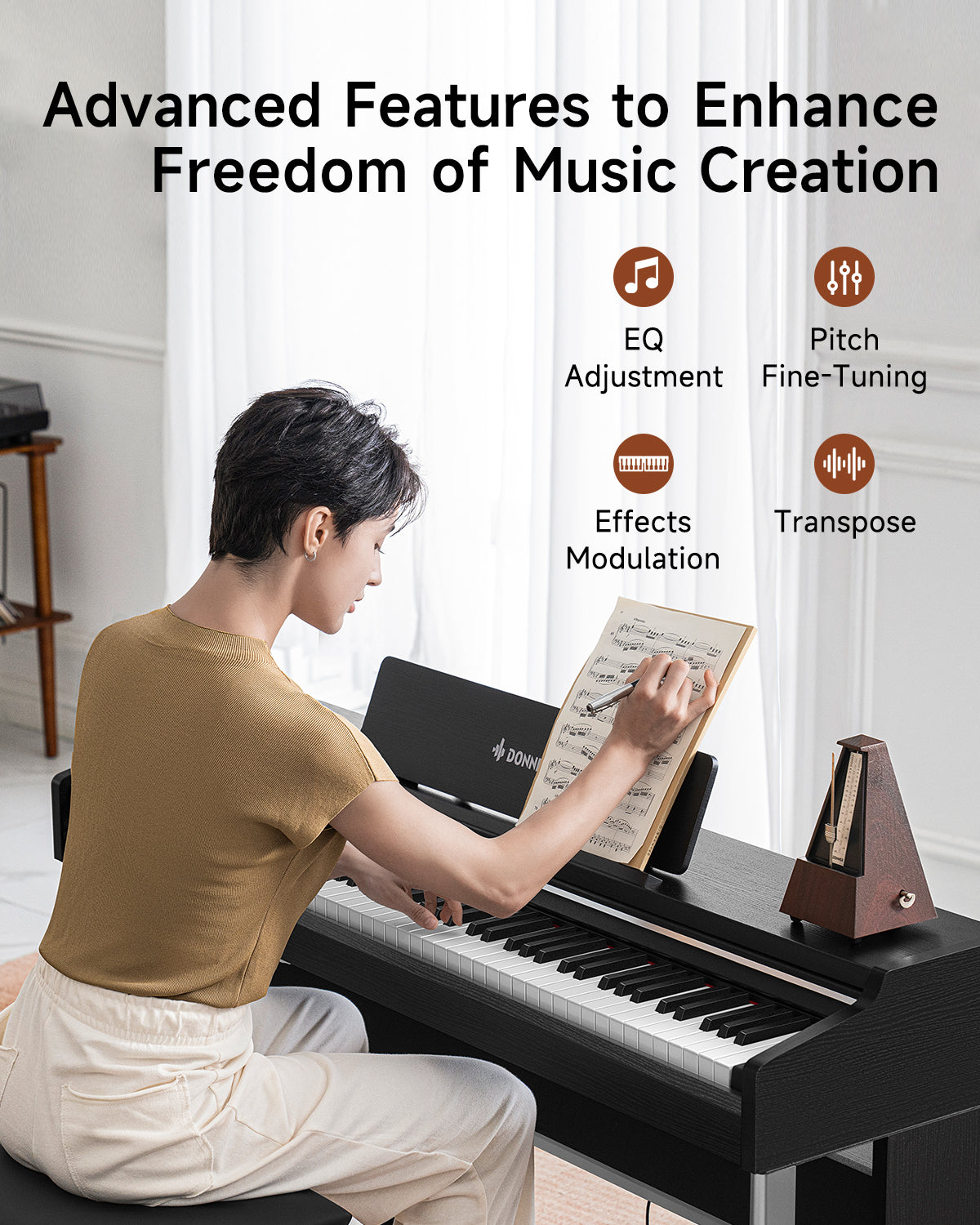 Donner DDP-200 PRO Digital Piano with Touchscreen