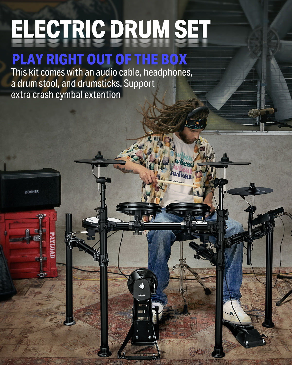Donner DED-200X Electronic Drum Set