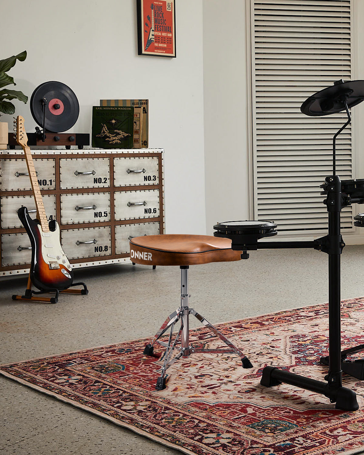 Donner DT-50 Saddle Drum Throne Brown