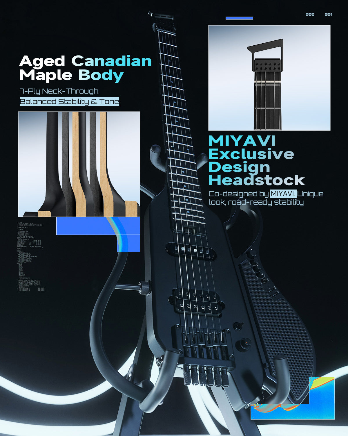 Donner HUSH X LIVE Travel Guitar (MIYAVI Edition Available)