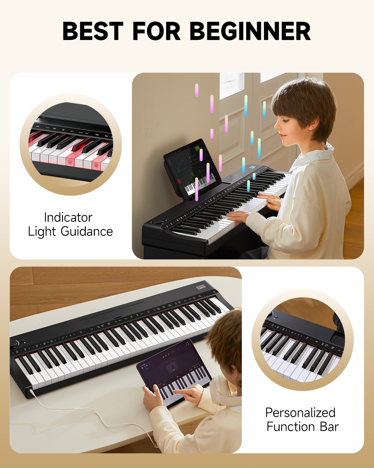 Donner DK-10S 61 Key Electronic Keyboard