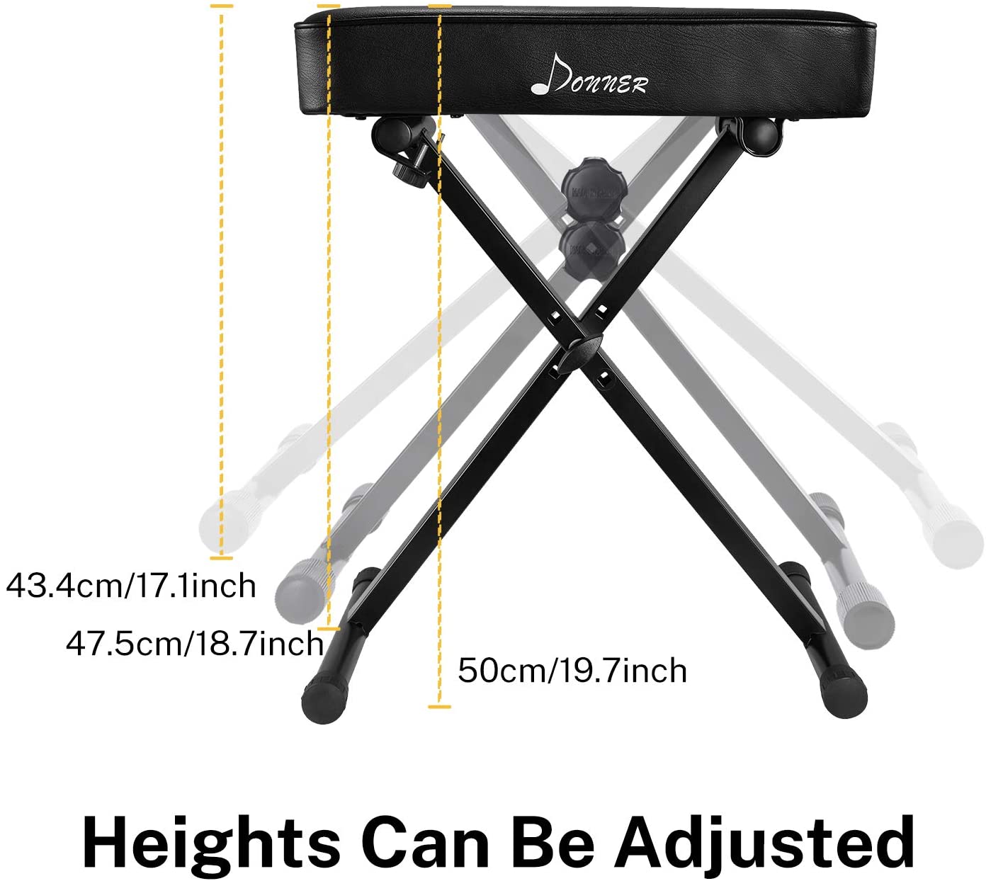 Donner X-Style Adjustable Piano Bench