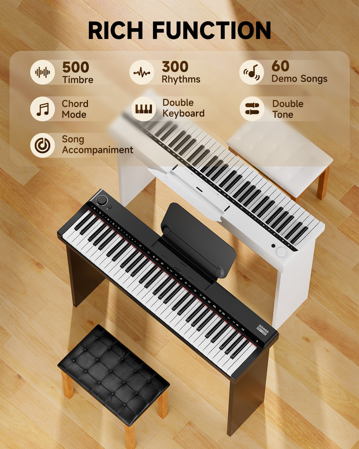 Donner DK-10S 61 Key Electronic Keyboard
