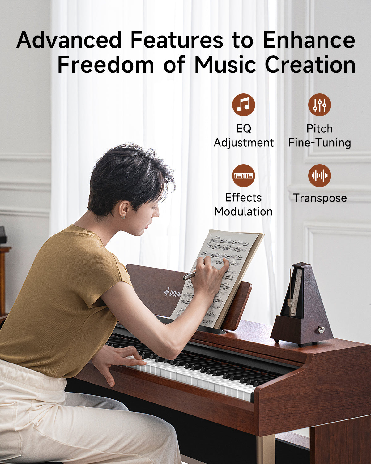 Donner DDP-200 PRO Digital Piano with Touchscreen
