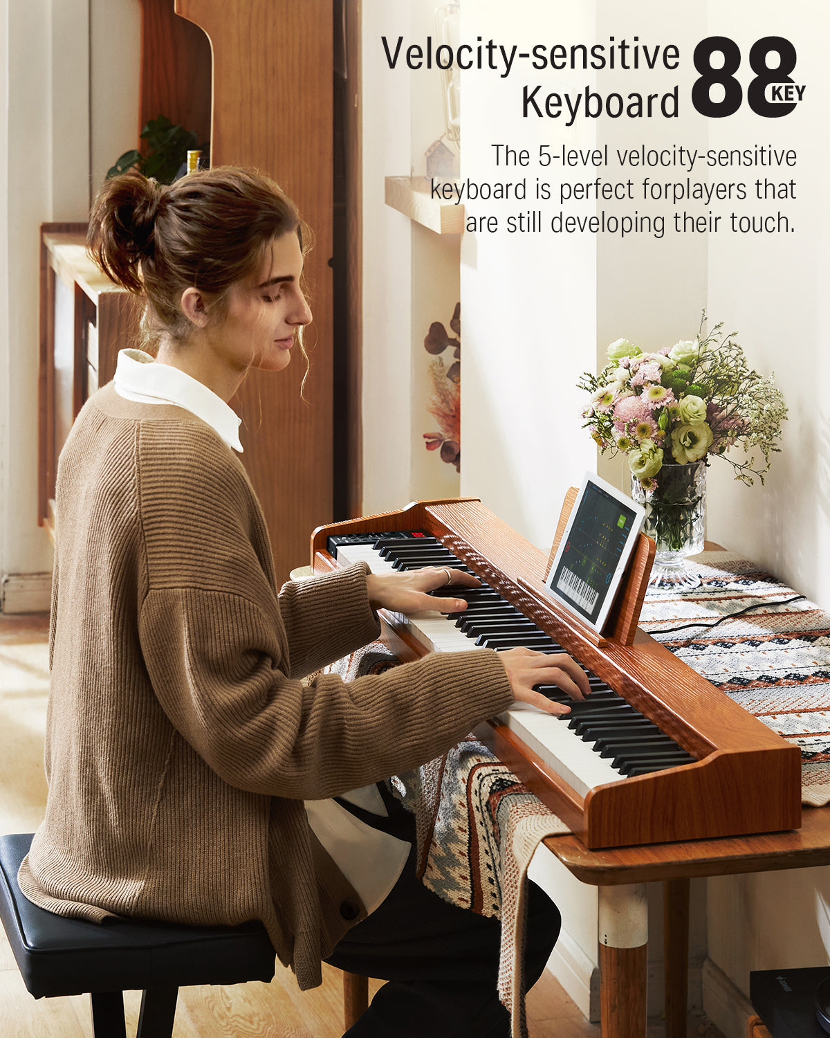 Donner DEP-1S Digital Piano Kit with X-Stand