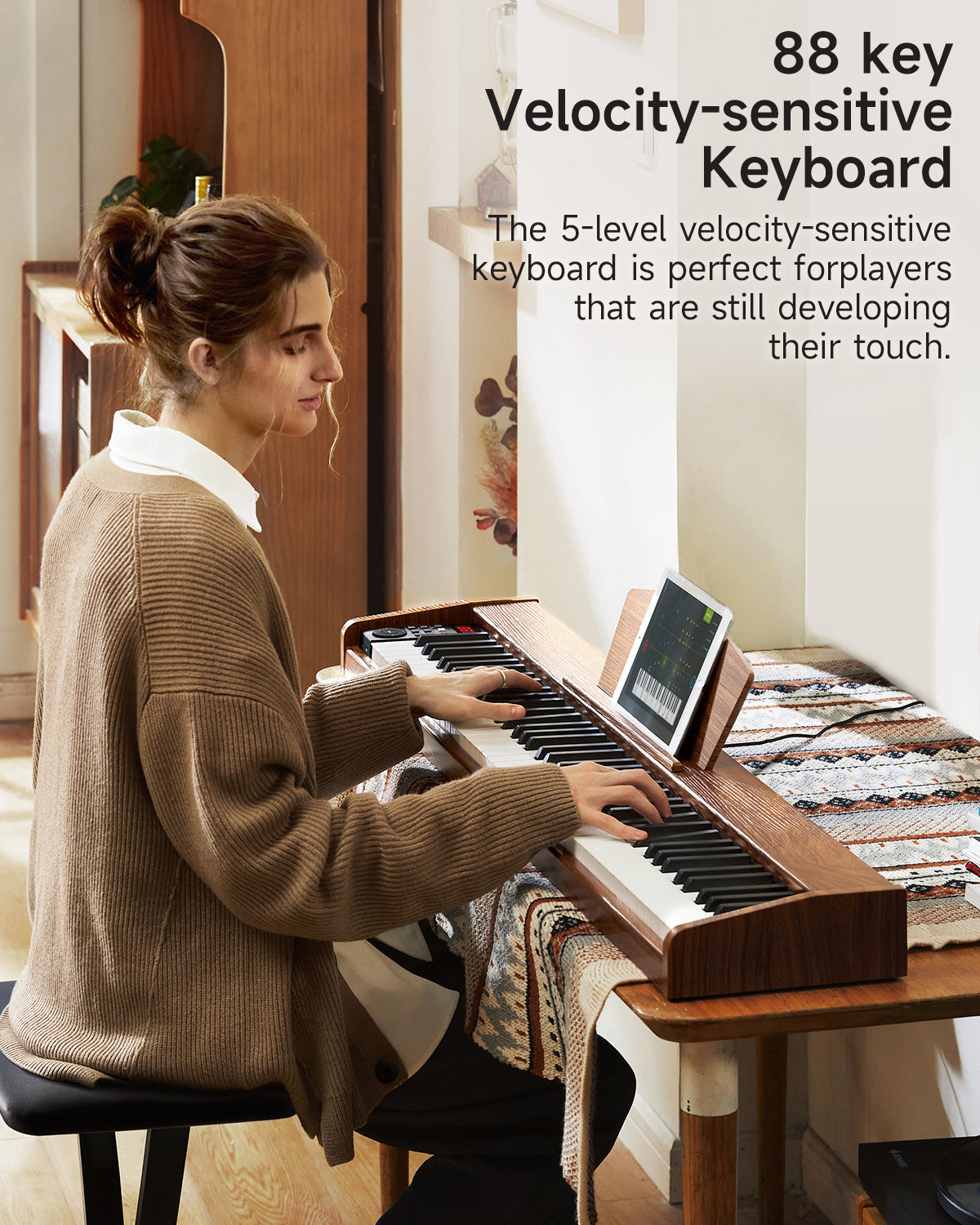 Donner DEP-1S Digital Piano Kit with X-Stand