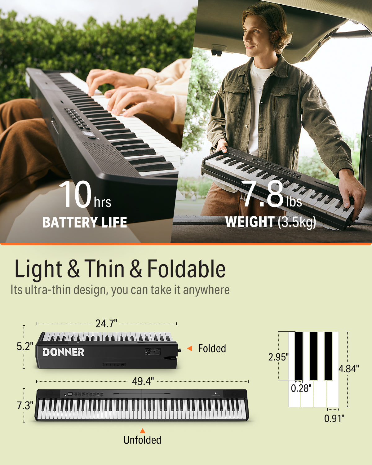 Donner DP-10 Foldable Digital Piano