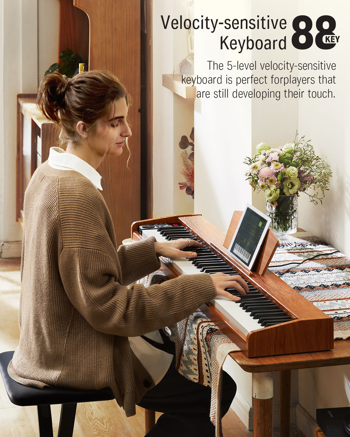 Donner DEP-1S Digital Piano Kit with X-Stand