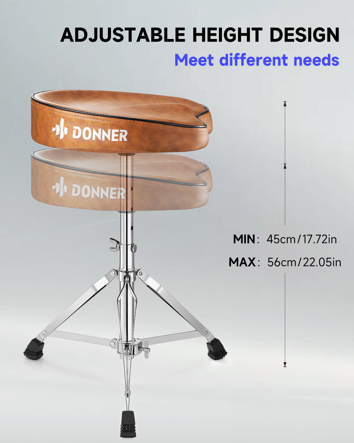 Donner DT-50 Saddle Drum Throne Brown