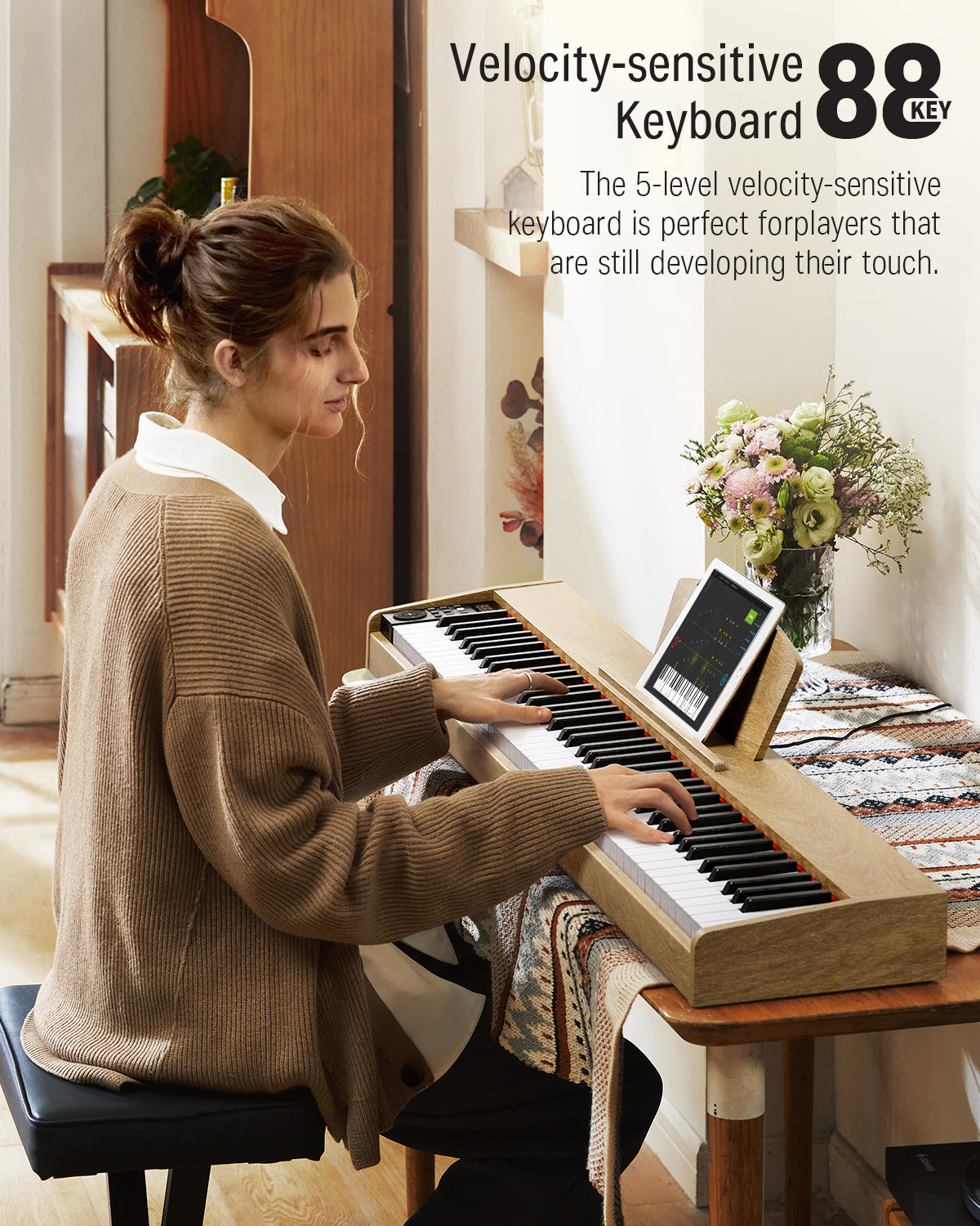 Donner DEP-1S Digital Piano Kit with X-Stand