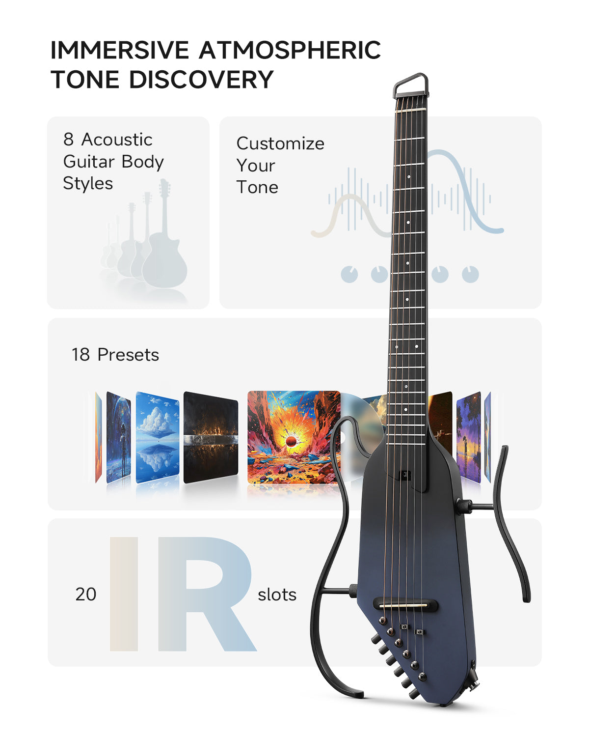 Donner HUSH I PRO Acoustic-Electric Travel Guitar