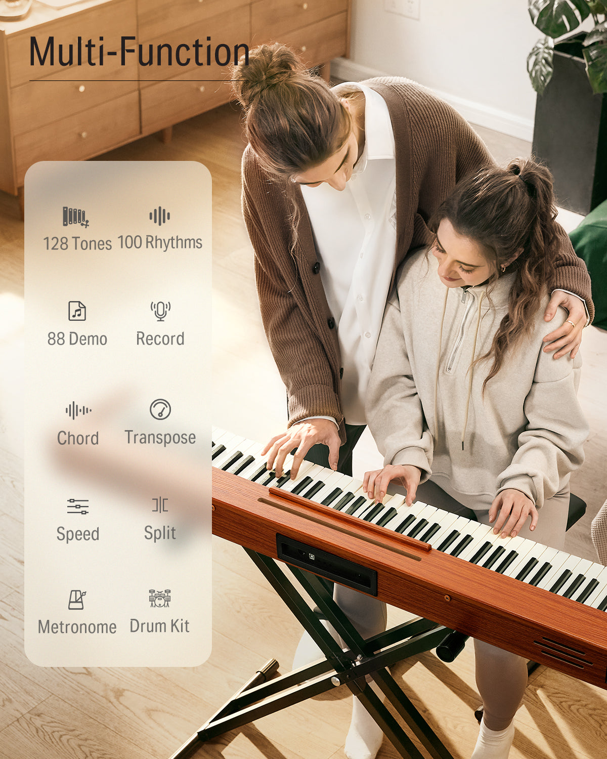 Donner DEP-1S Digital Piano Kit with X-Stand