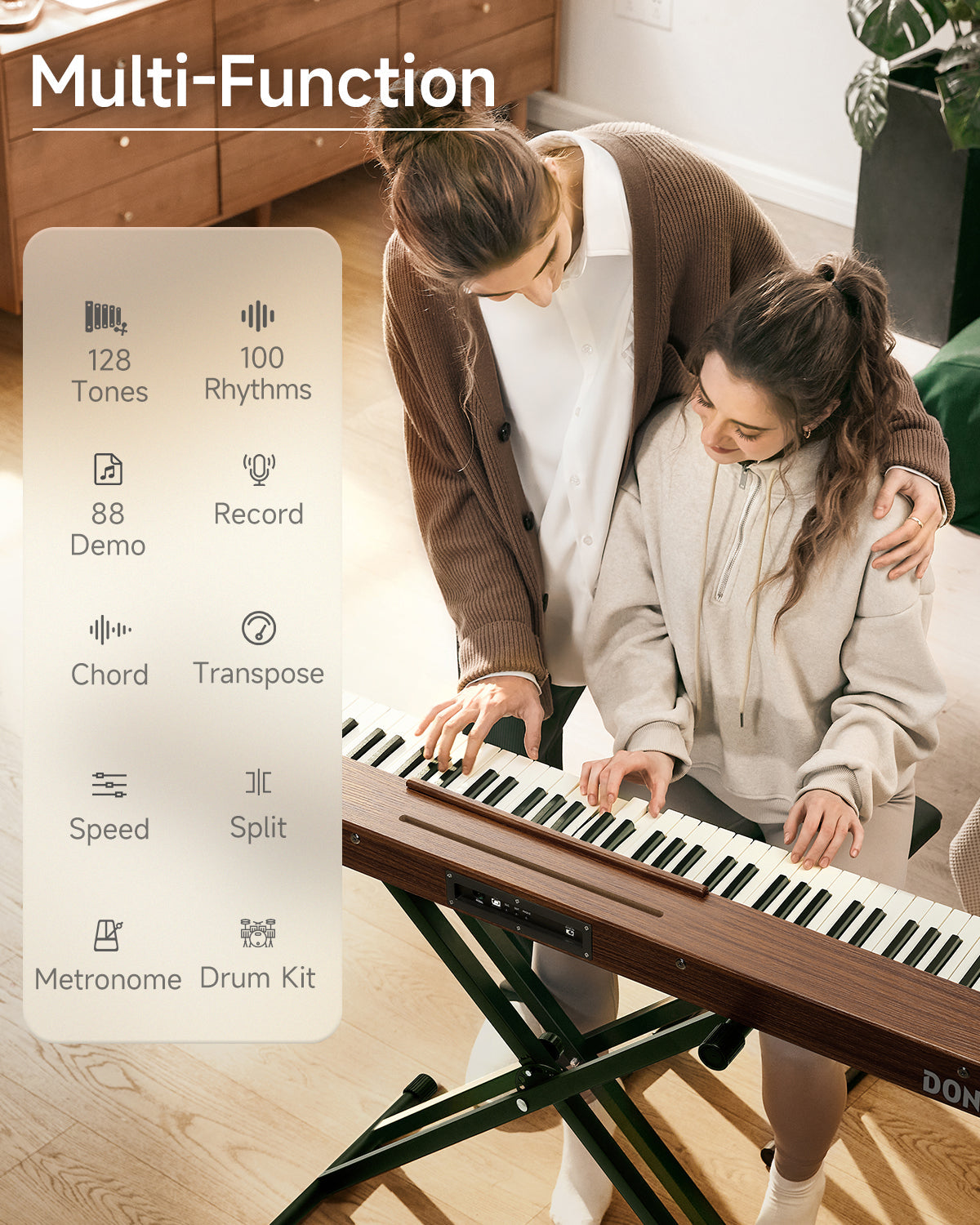 Donner DEP-1S Digital Piano Kit with X-Stand