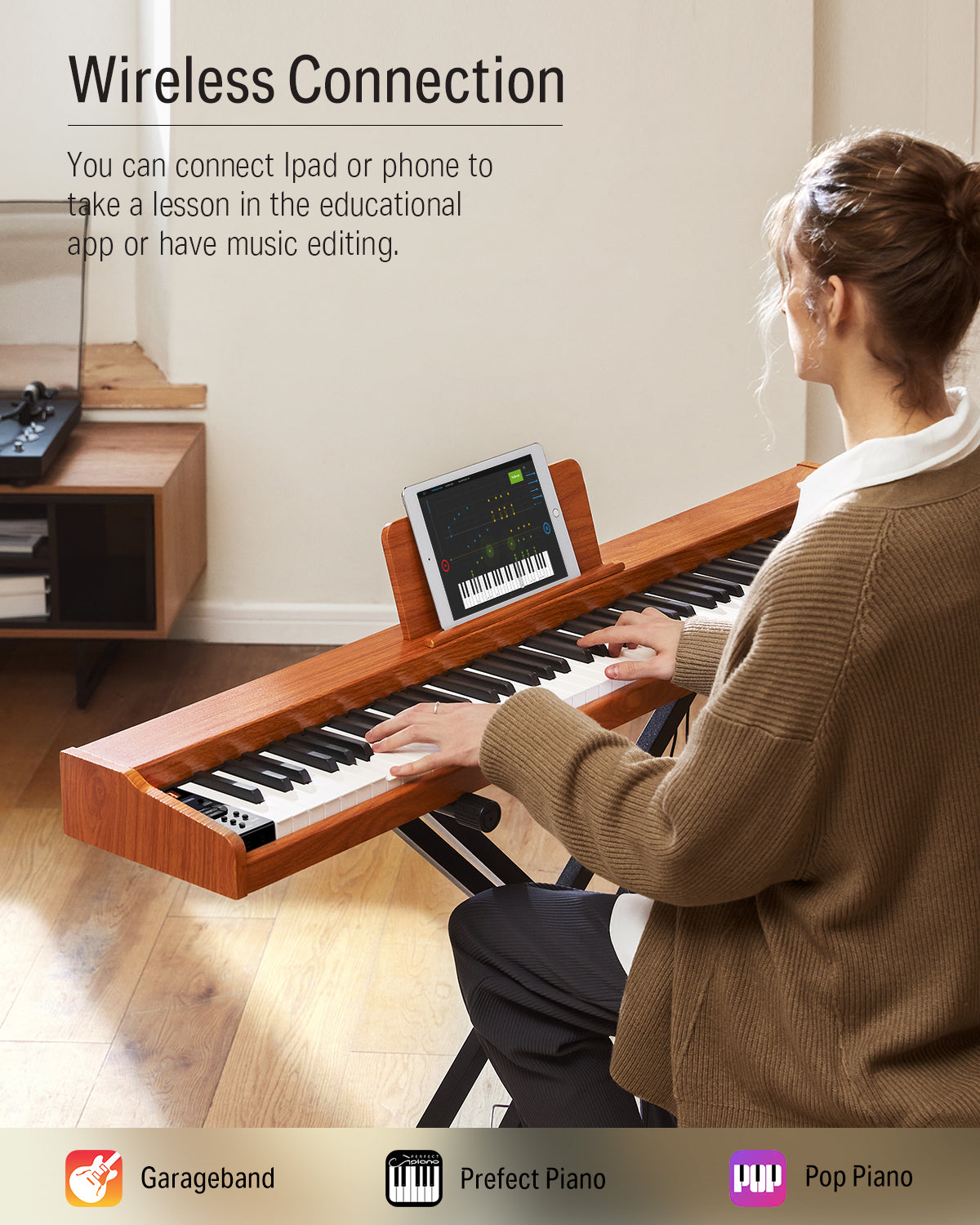 Donner DEP-1S Digital Piano Kit with X-Stand