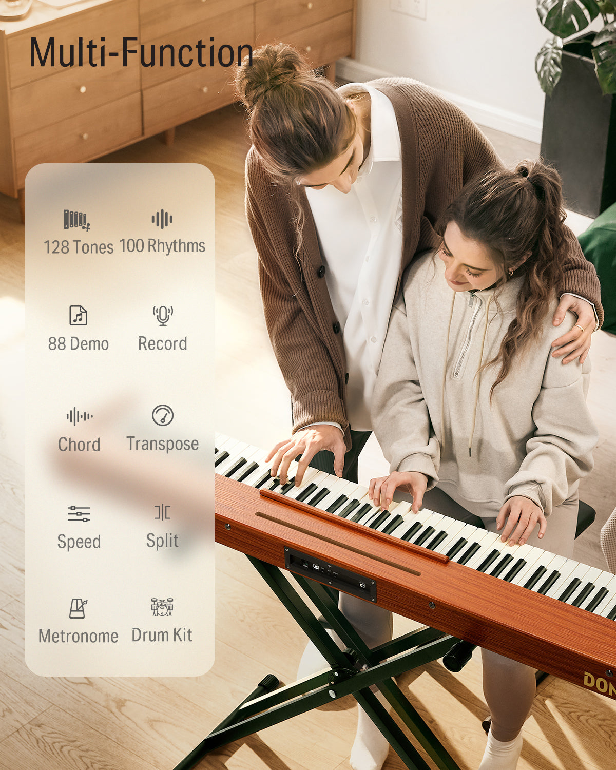 Donner DEP-1S Digital Piano Kit with X-Stand