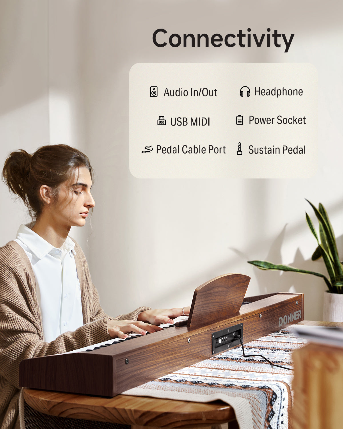 Donner DEP-1S Digital Piano Kit with X-Stand