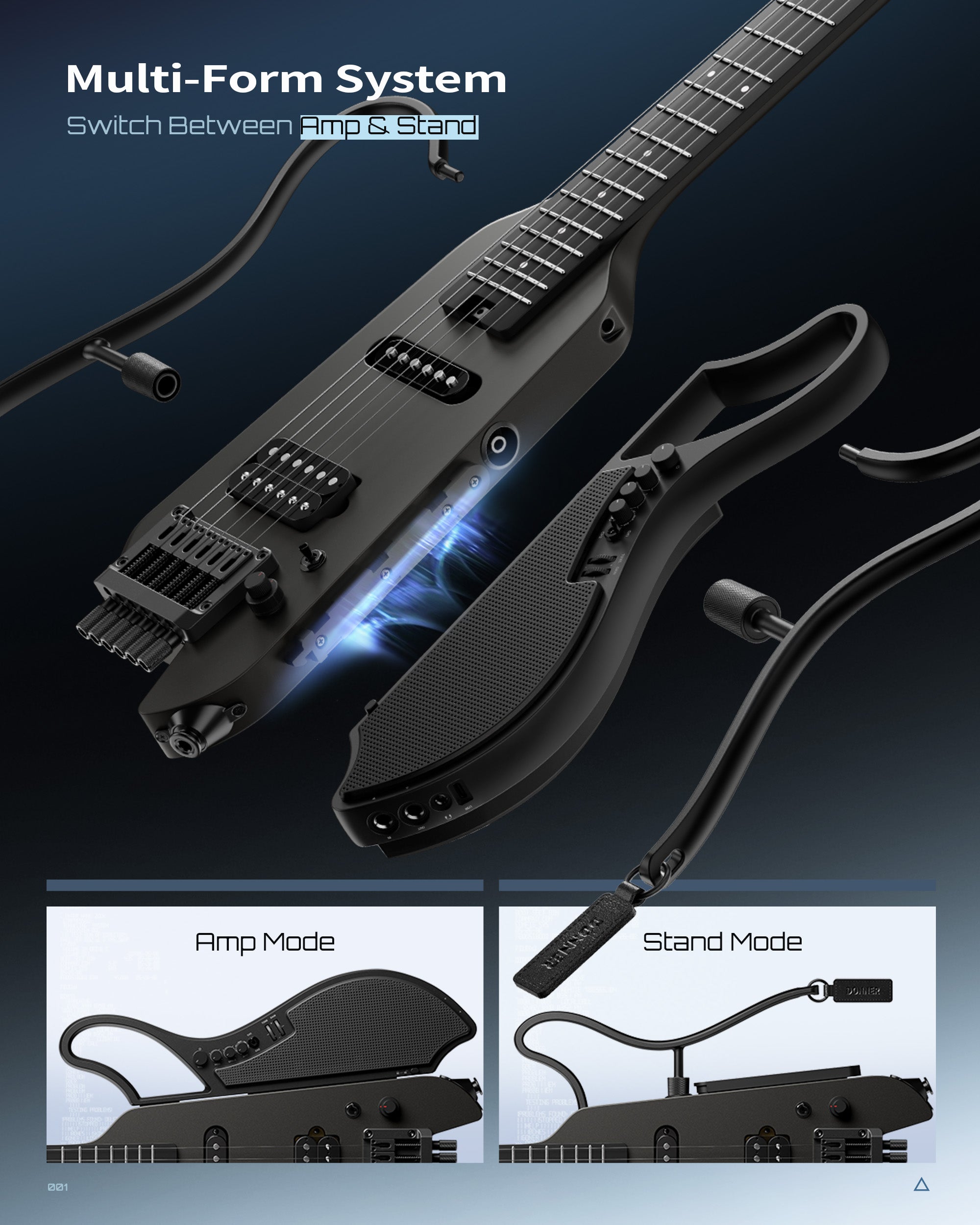 Donner HUSH X LIVE Travel Guitar (MIYAVI Edition Available)