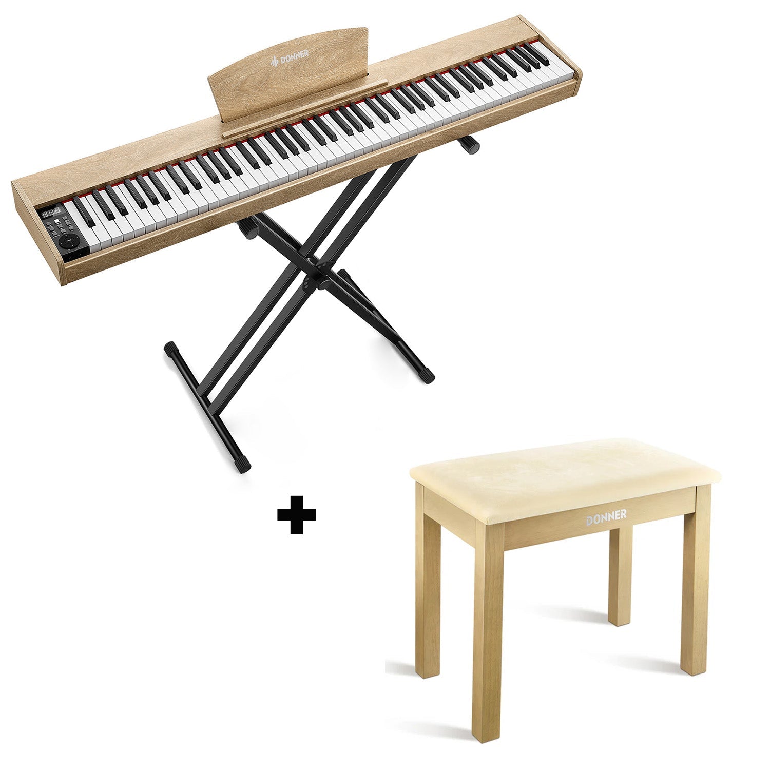 Donner DEP-1S Digital Piano Kit with X-Stand