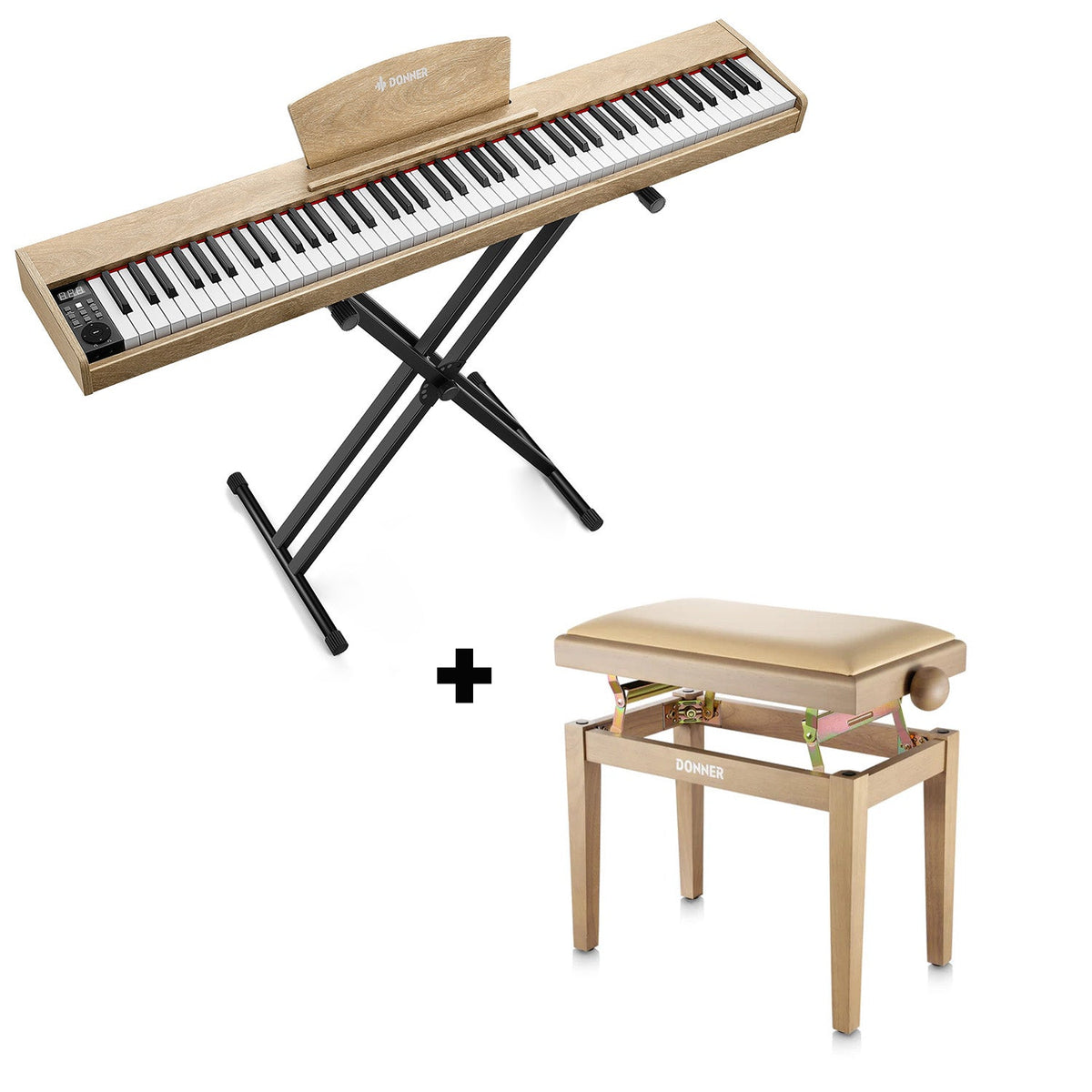 Donner DEP-1S Digital Piano Kit with X-Stand
