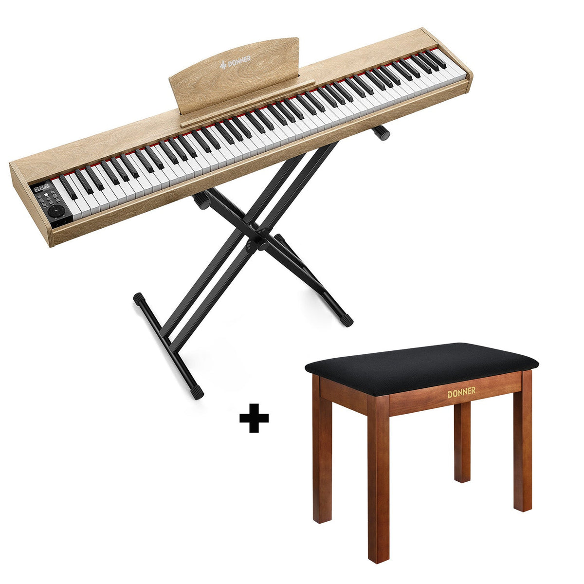 Donner DEP-1S Digital Piano Kit with X-Stand