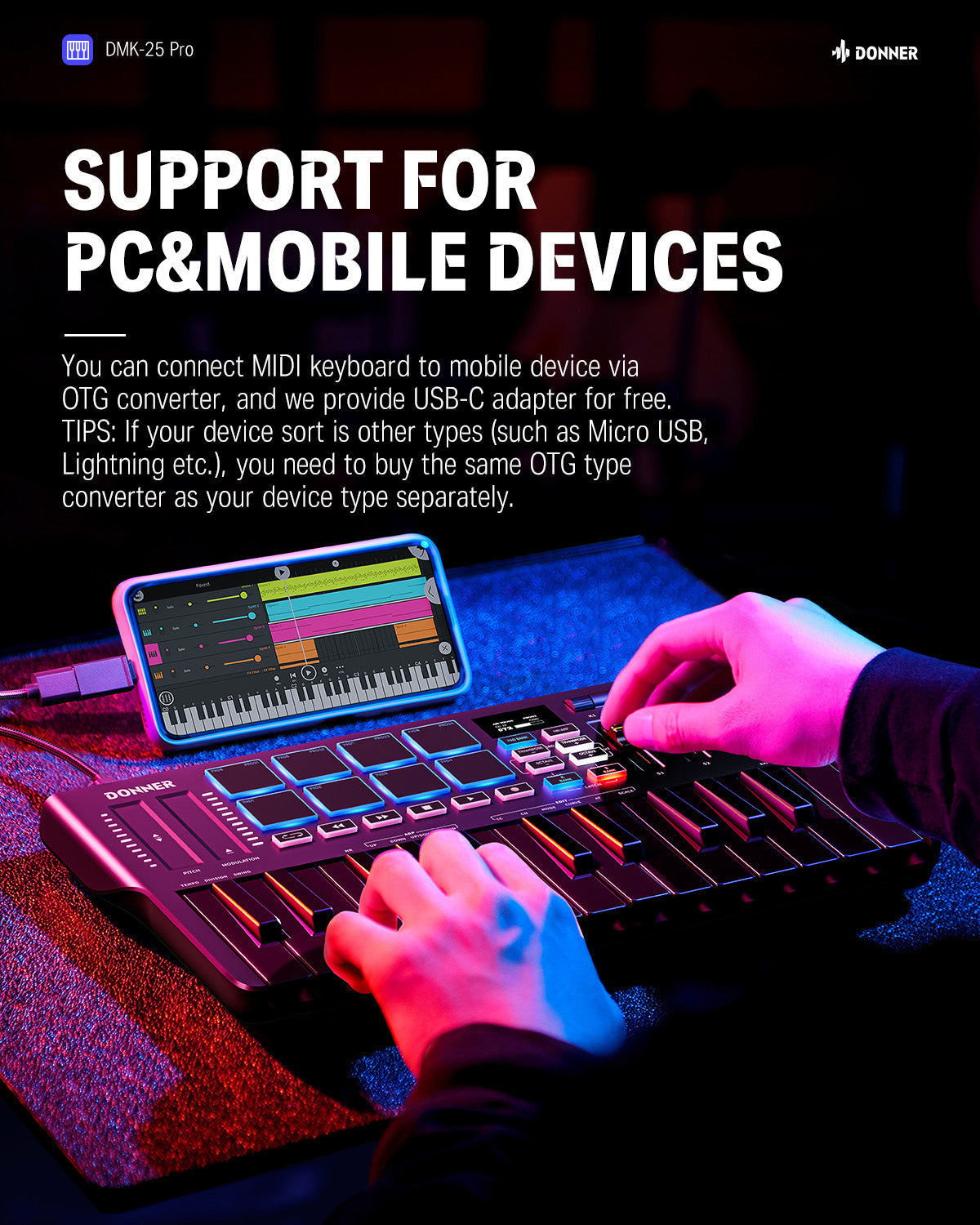 Donner DMK-25 PRO MIDI Controller
