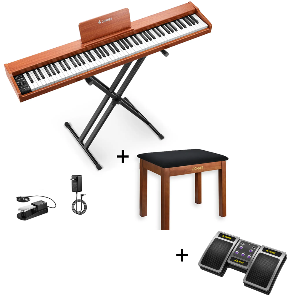 Donner DEP-1S Digital Piano Kit with X-Stand