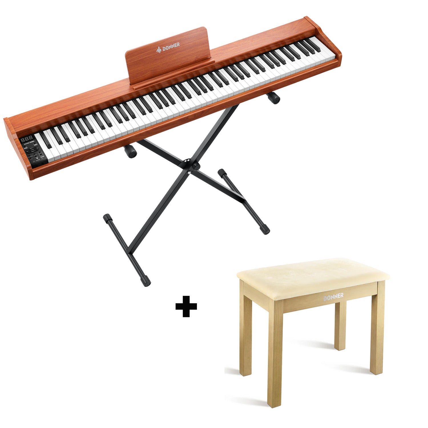 Donner DEP-1S Digital Piano Kit with X-Stand