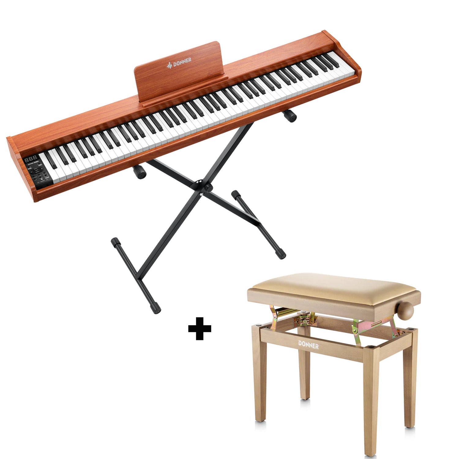 Donner DEP-1S Digital Piano Kit with X-Stand