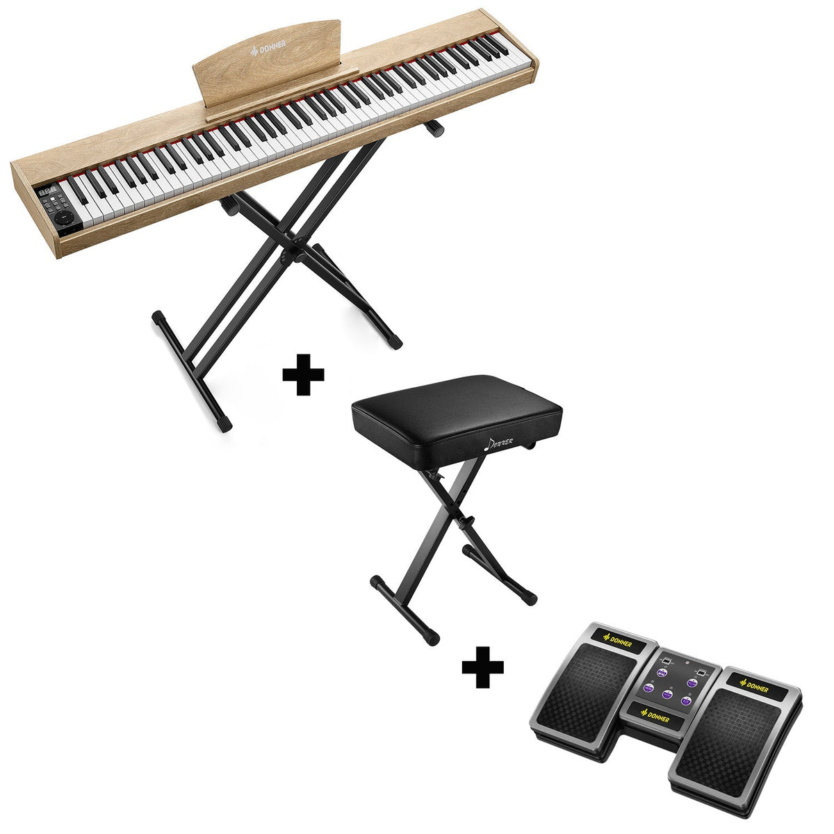 Donner DEP-1S Digital Piano Kit with X-Stand