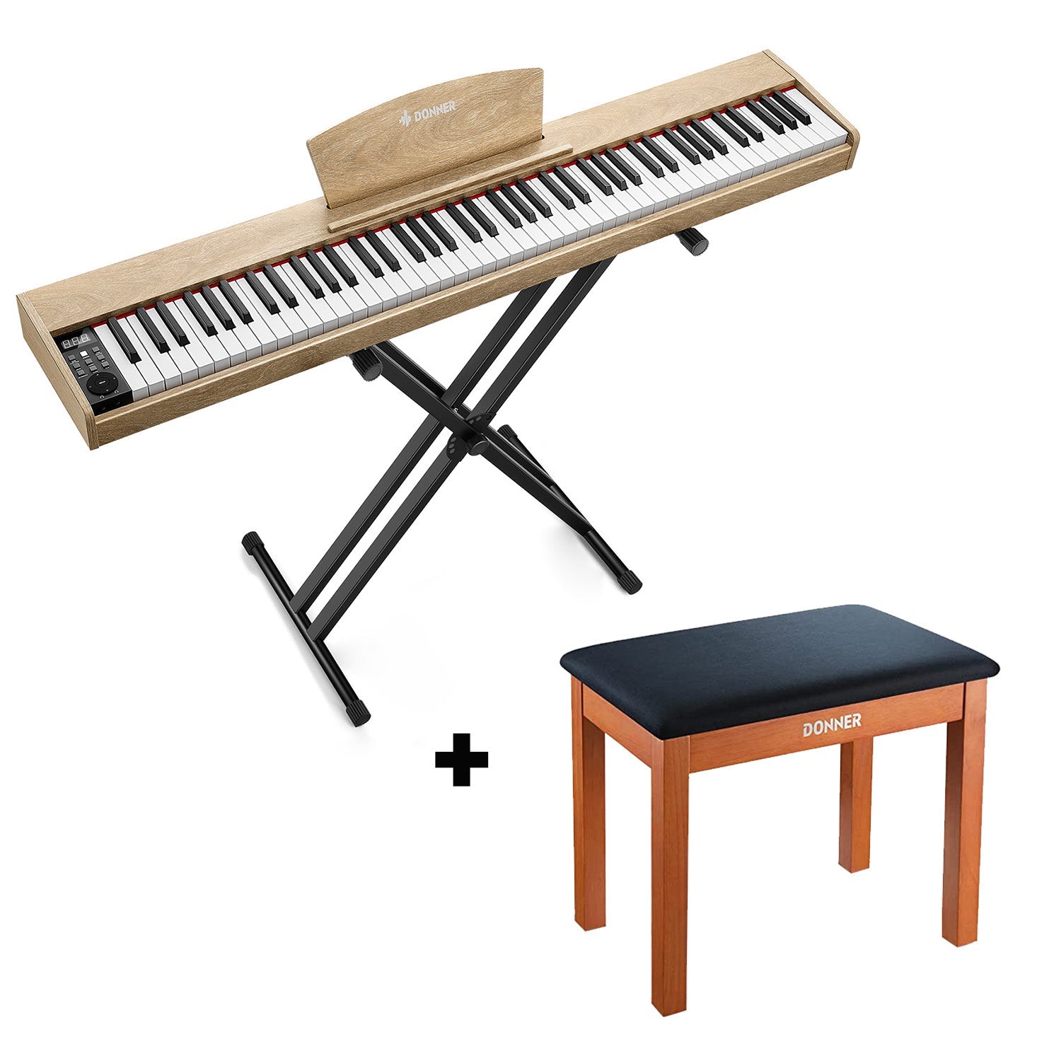 Donner DEP-1S Digital Piano Kit with X-Stand