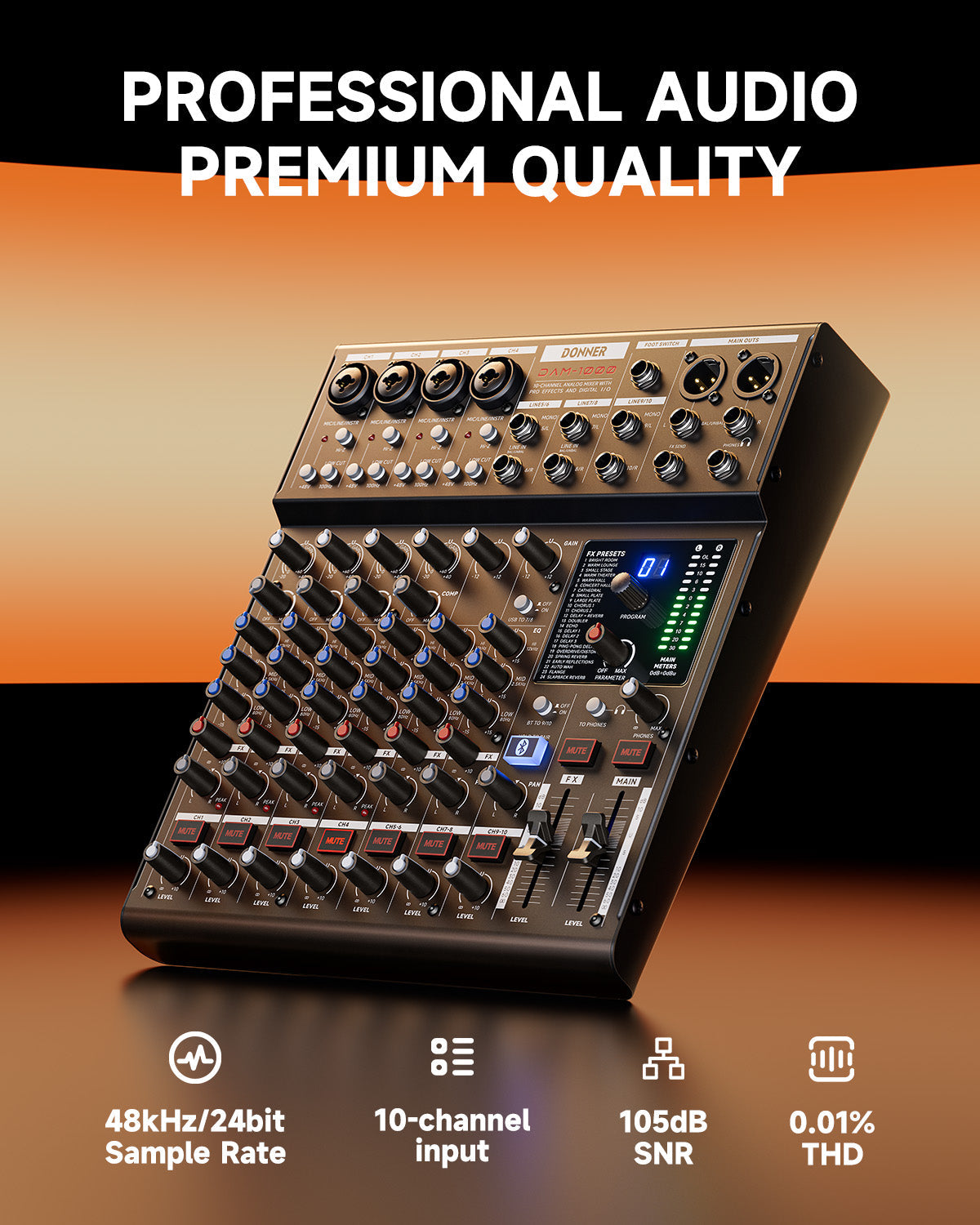 DONNER DAM1000 Audio Mixer