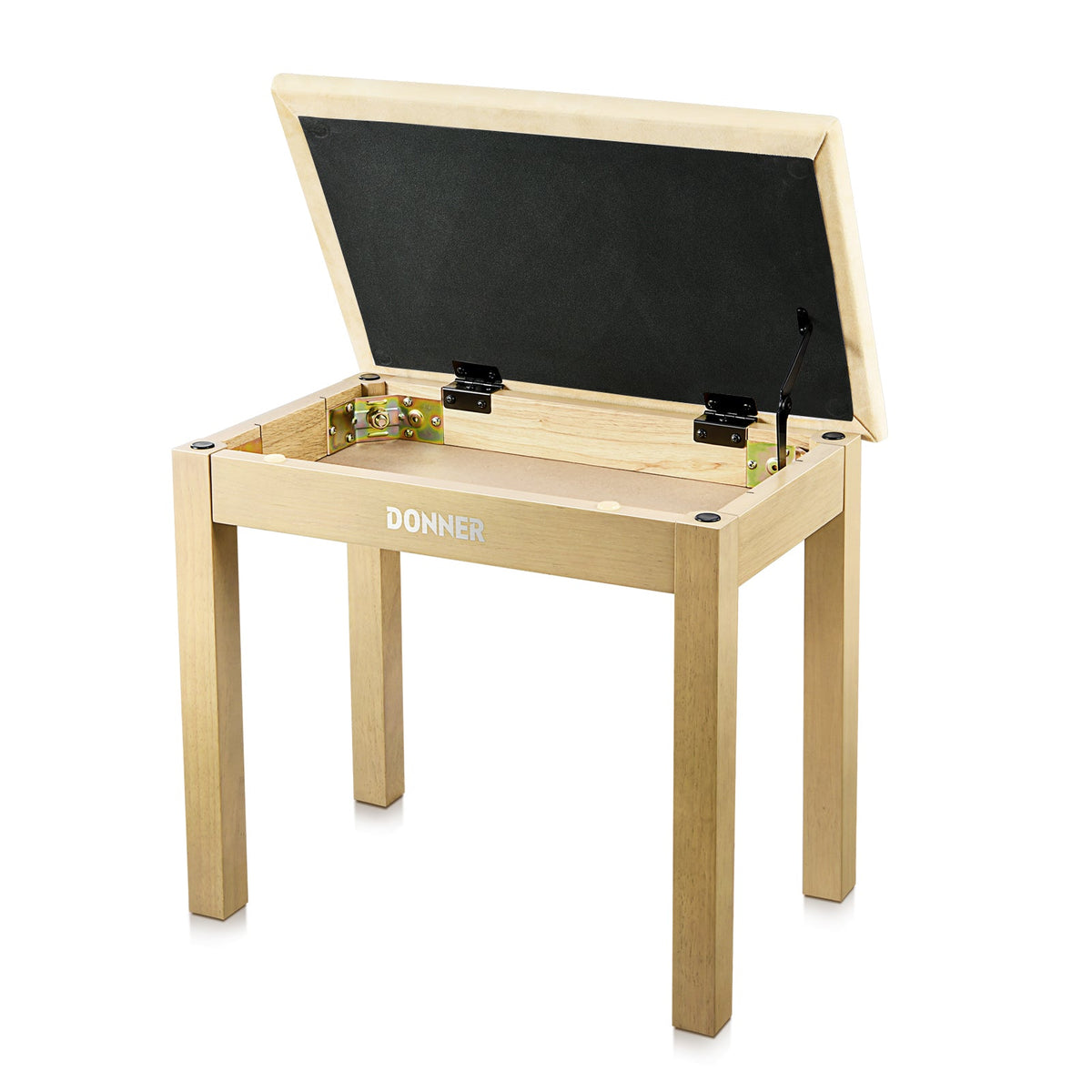 Donner DKB-10 Solid Wood Piano Bench with Storage Oak