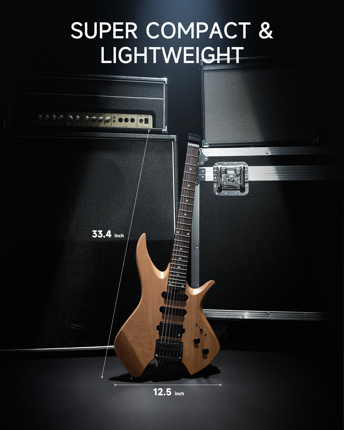 Donner HLX-500 Headless Electric Guitar (NHL-500)