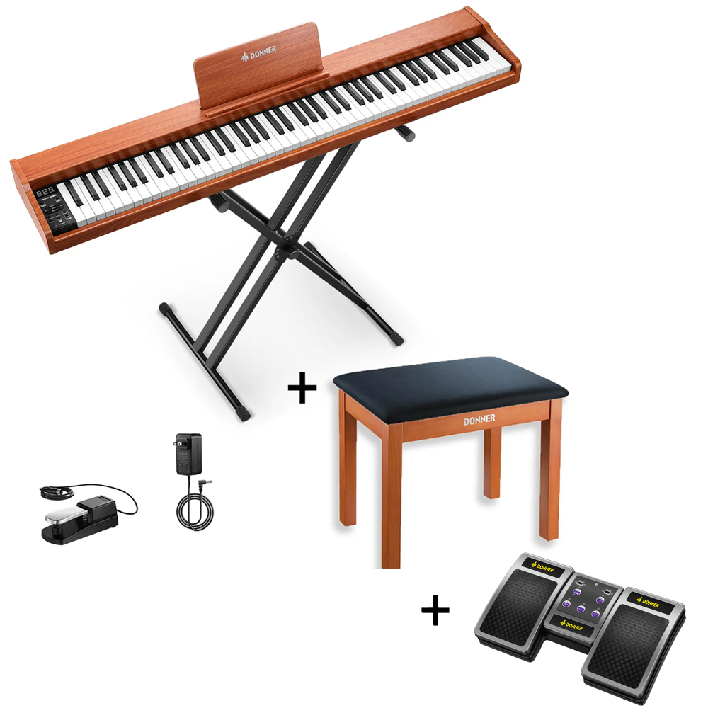 Donner DEP-1S Digital Piano Kit with X-Stand