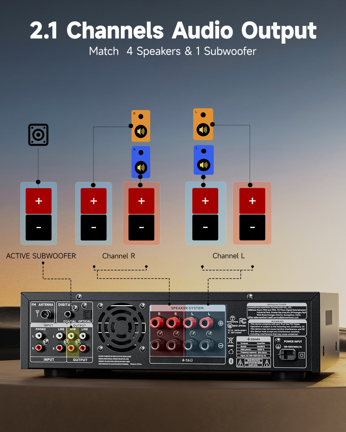Donner MAMP2 2-Channel Amplifier