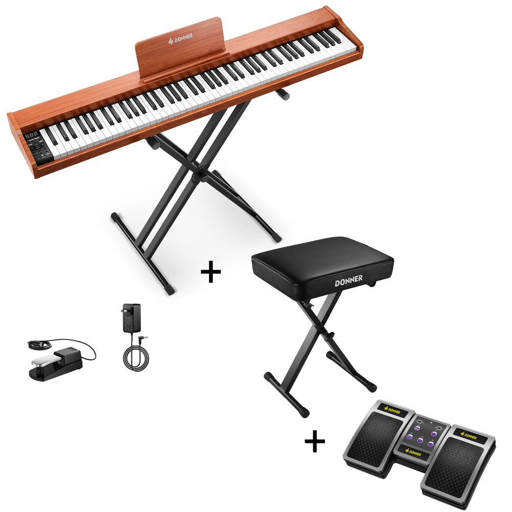 Donner DEP-1S Digital Piano Kit with X-Stand