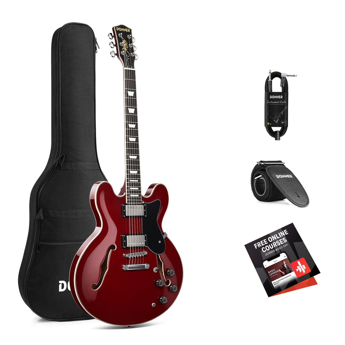 Donner DJP-1000 Electric Jazz Guitar