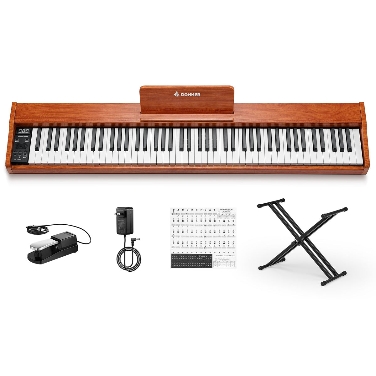 Donner DEP-1S Digital Piano Kit with X-Stand