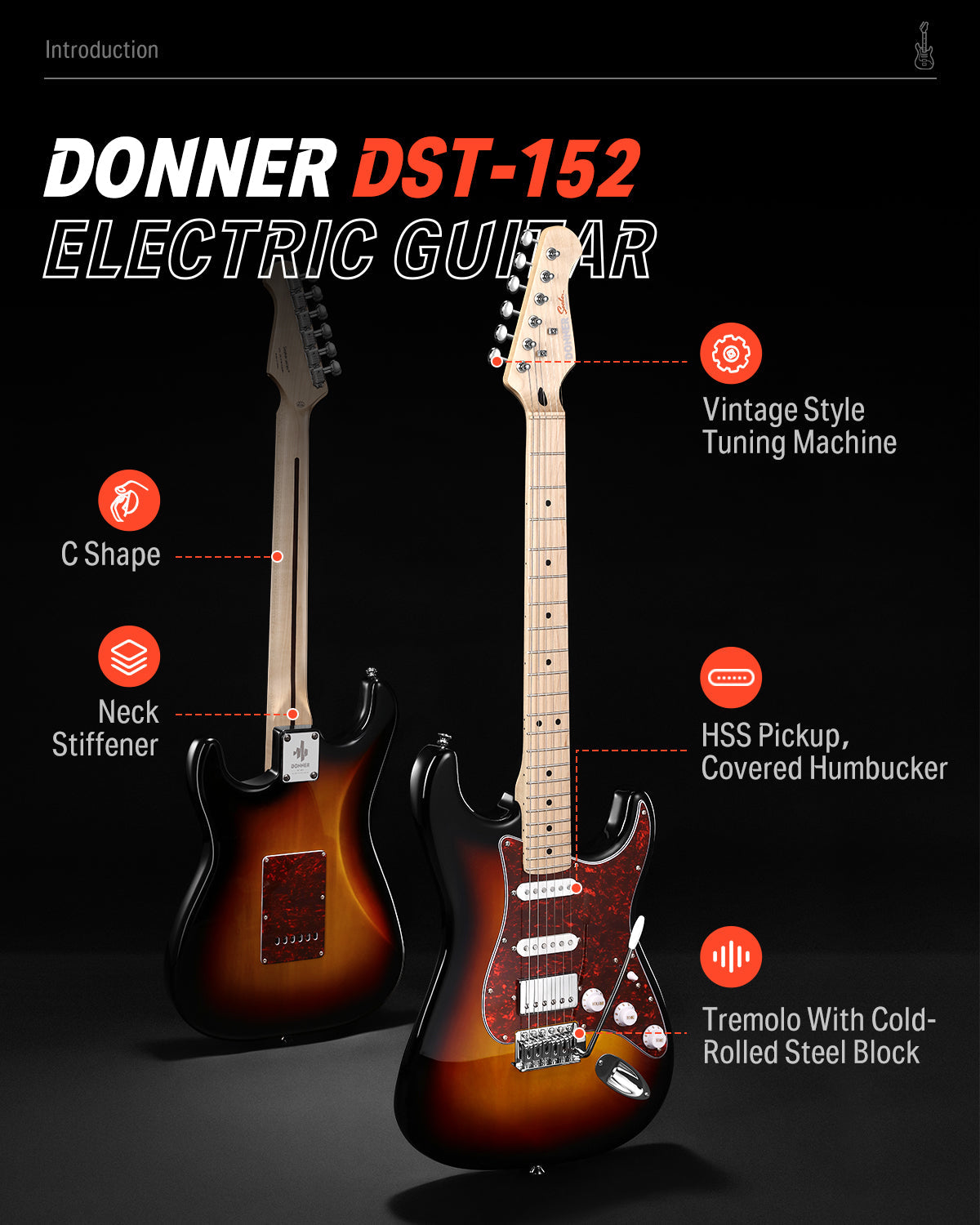 Donner DST-152 Electric Guitar Kit