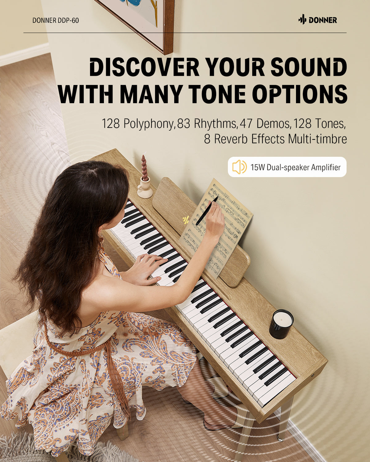 Donner DDP-60 Semi-Weighted Digital Piano