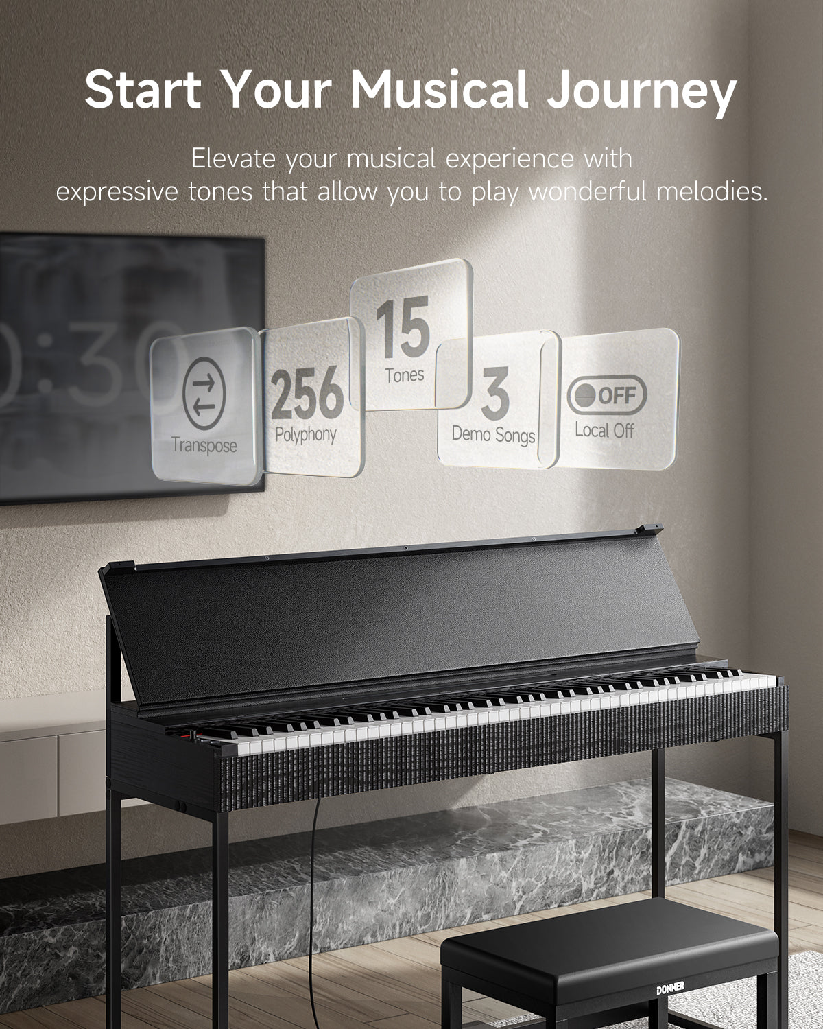 Donner OURA™ S300 Home Digital Piano