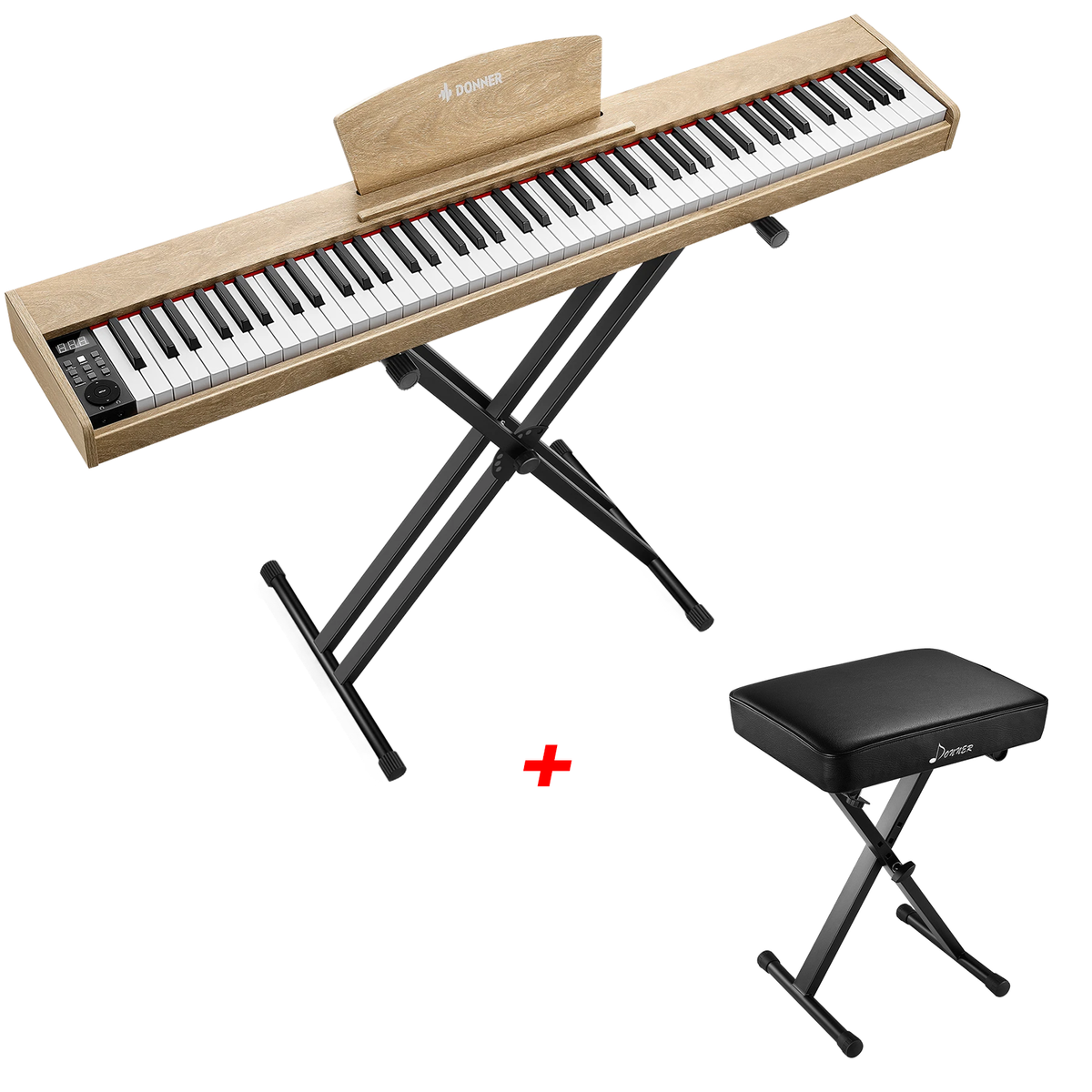 Donner DEP-1S Digital Piano Kit with X-Stand