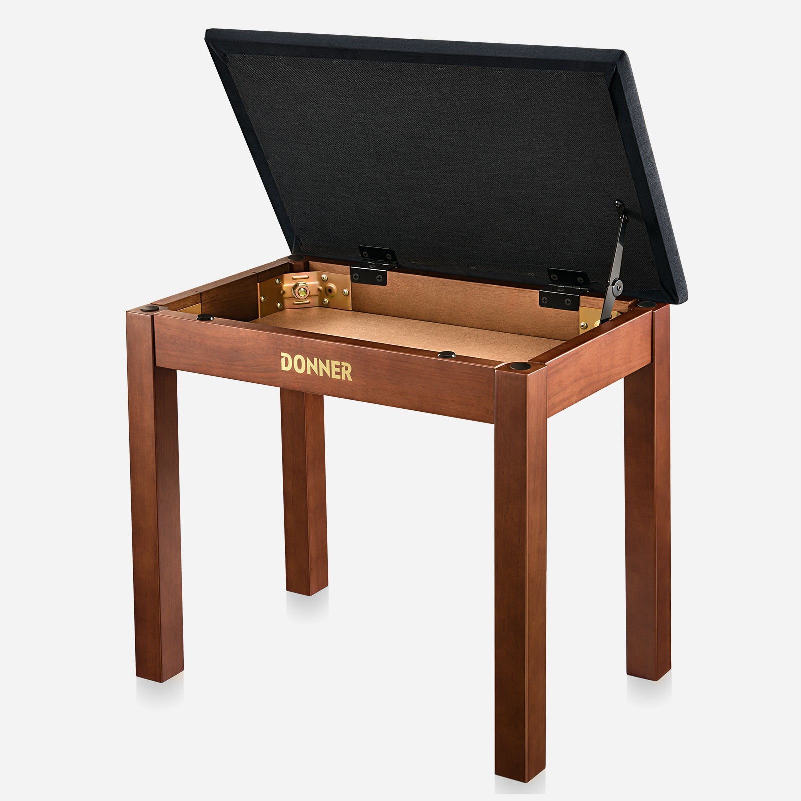 Donner DKB-10 Solid Wood Piano Bench with Storage Brown