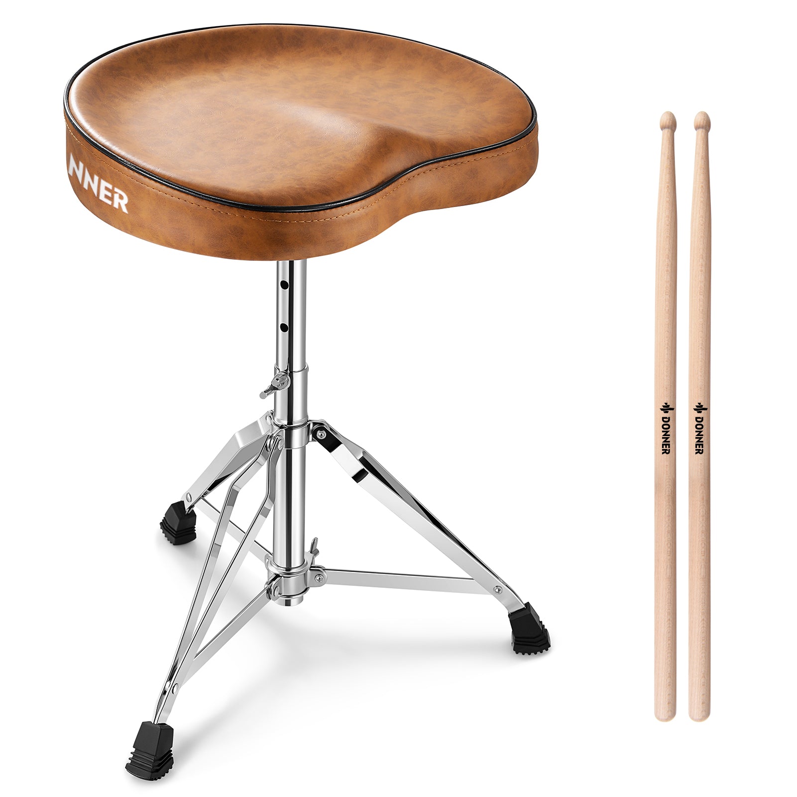 Donner DT-50 Saddle Drum Throne Brown