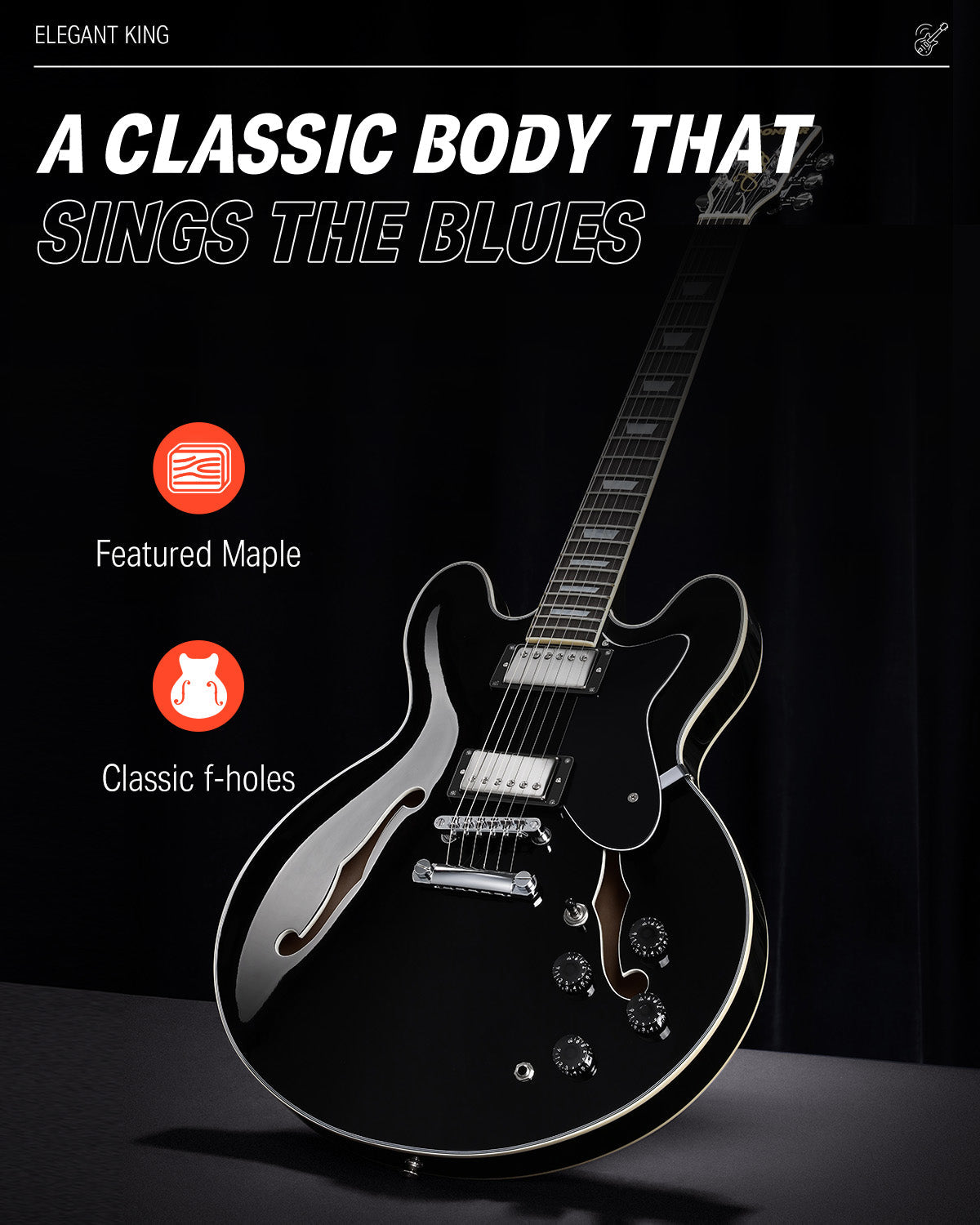 Donner DJP-1000 Electric Jazz Guitar