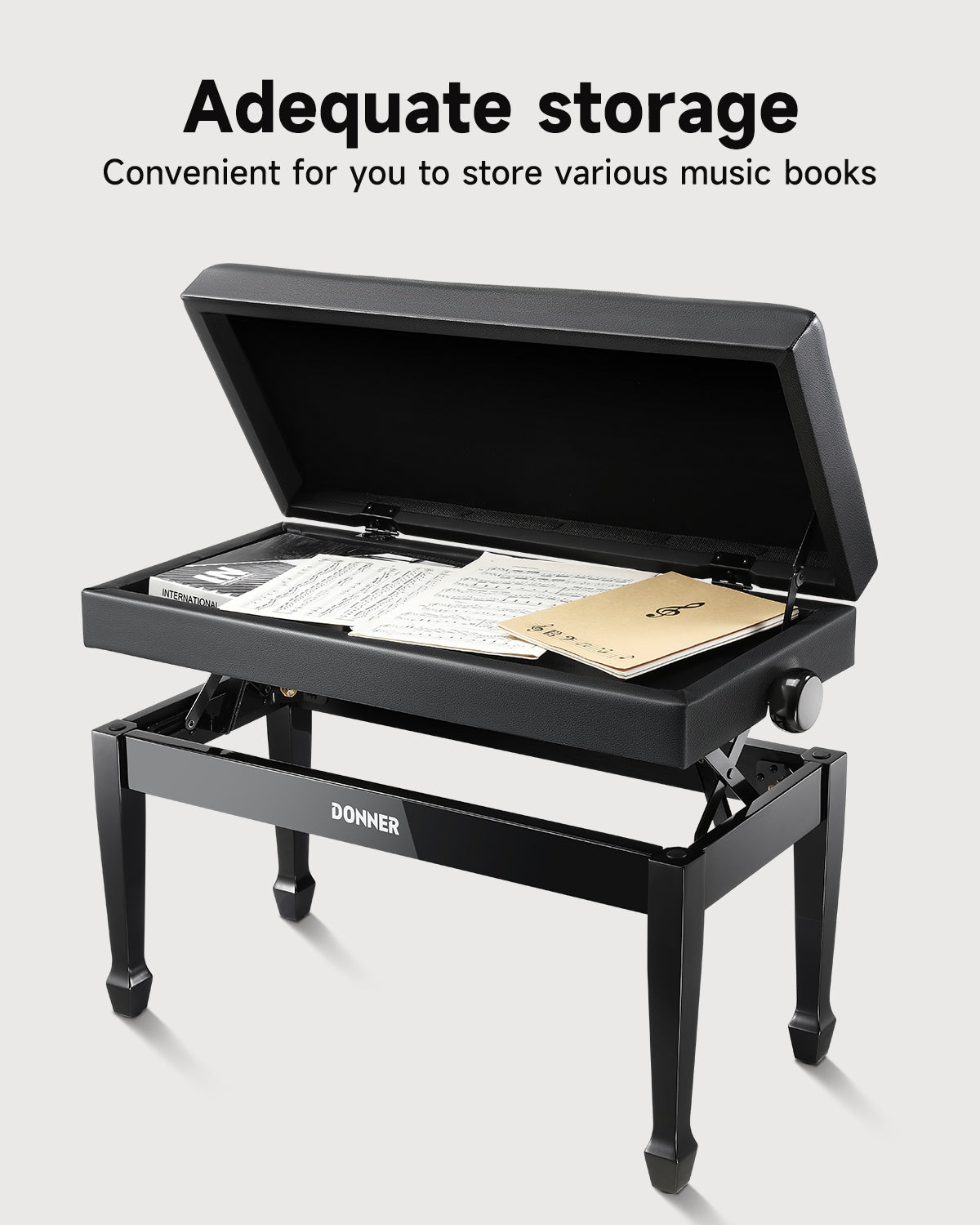 Donner Duet Adjustable Height Piano Bench