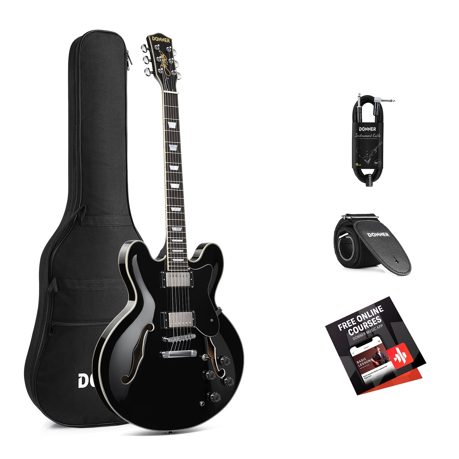 Donner DJP-1000 Electric Jazz Guitar