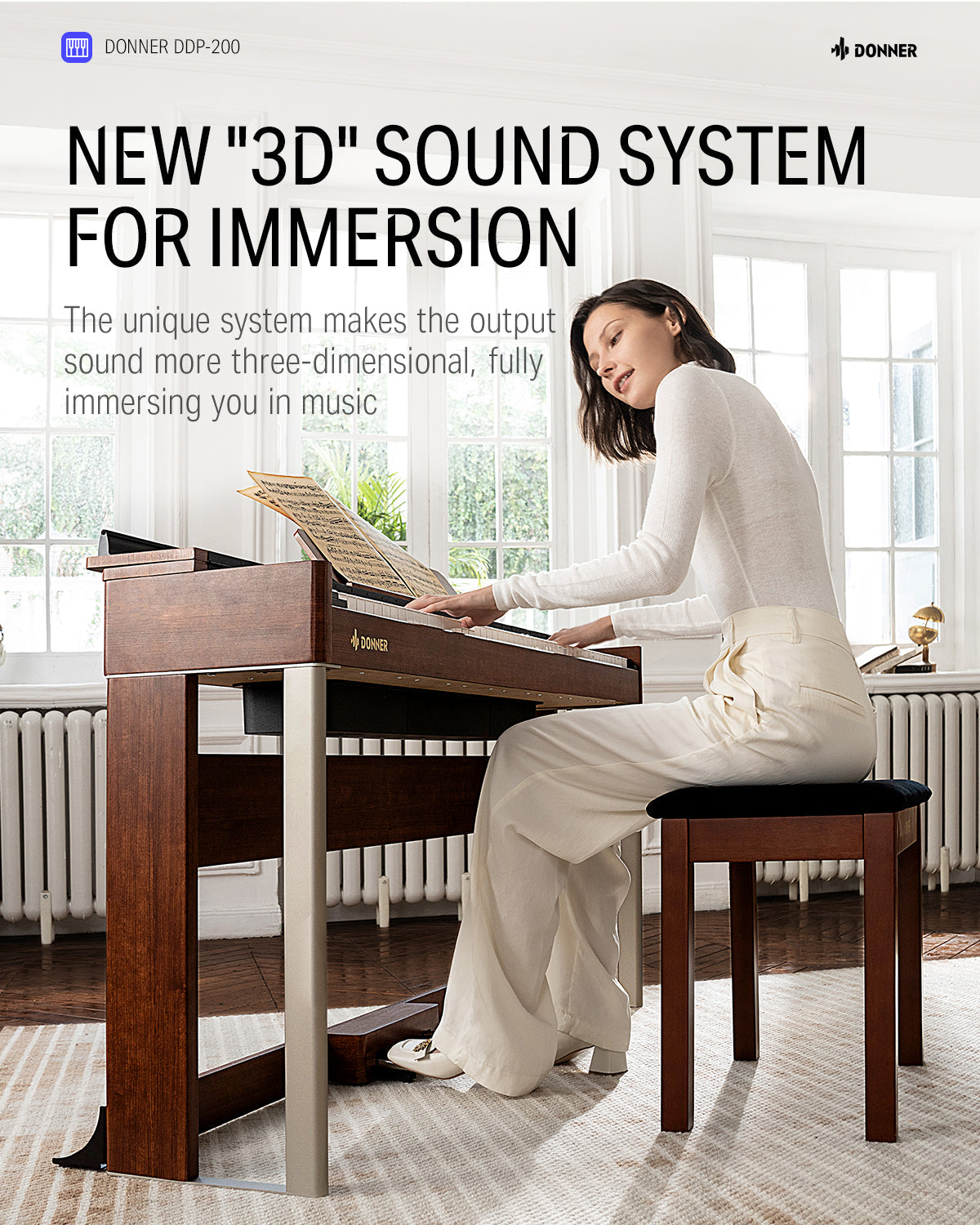 Donner DDP-200 Graded Hammer Action Digital Piano