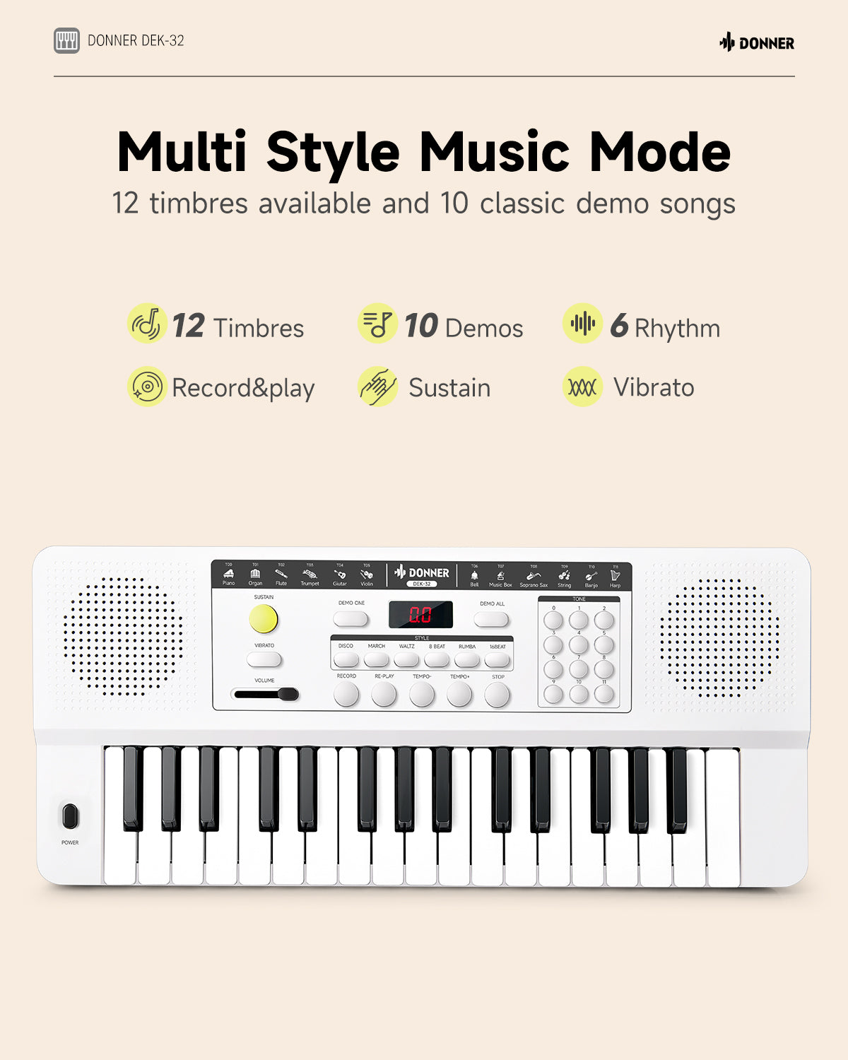 Donner DEK-32 32 keys Electronic Keyboard