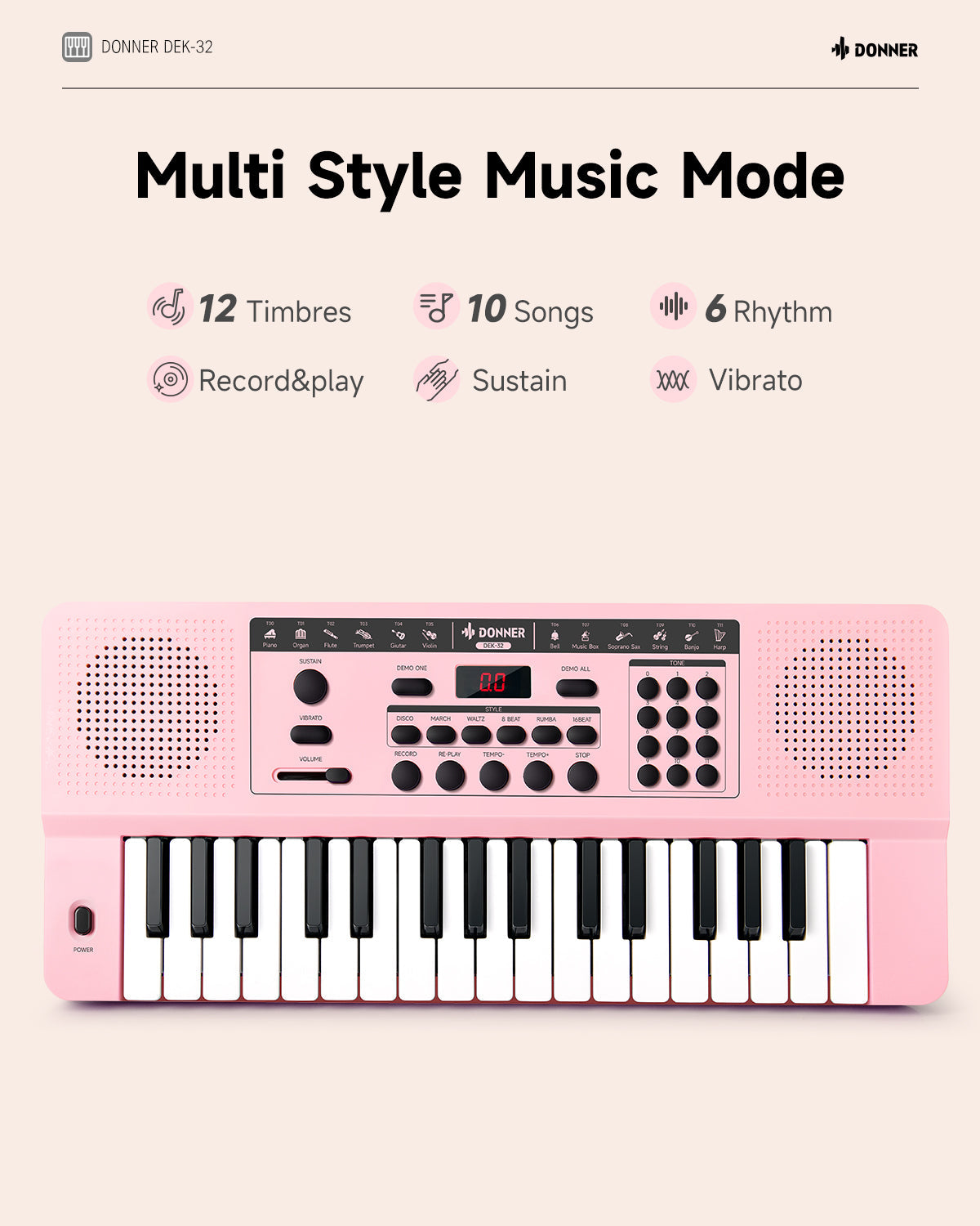 Donner DEK-32 32 keys Electronic Keyboard